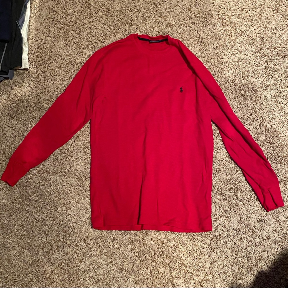 Polo red therma pj shirt